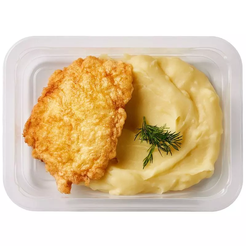 Куриные шницели с пюре